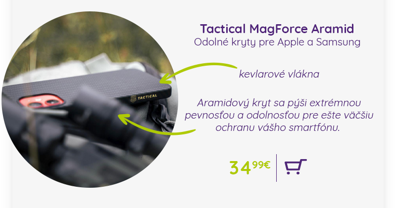 Tactical MagForce Aramid  Odolné kryty pre Apple a Samsung 