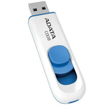 ADATA Classic Series C008 16GB USB 2.0 flashdisk, výsuvný konektor bielo-modrý AC008-16G-RWE