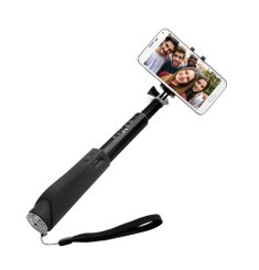 Teleskopický selfie stick FIXED v luxusnom hliníkovom prevedení s BT spúšť, čierny