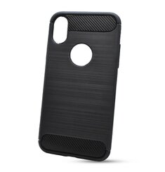 Puzdro Carbon Lux TPU iPhone X/Xs - čierne