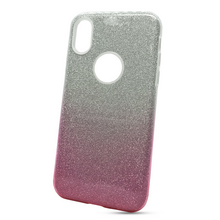 Puzdro 3in1 Shimmer TPU iPhone X/Xs - strieborno-ružové*
