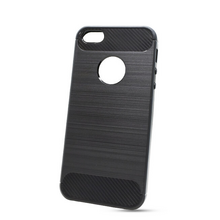 Puzdro Carbon Lux TPU iPhone 5/5s/SE - čierne
