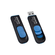 64 GB . USB kľúč . ADATA DashDrive™ Classic UV128 USB 3.0, čierno-modrý AUV128-64G-RBE