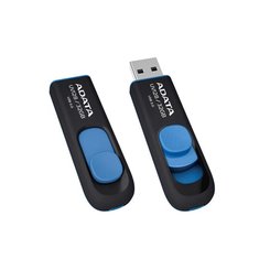 64 GB . USB kľúč . ADATA DashDrive™ Classic UV128 USB 3.0, čierno-modrý AUV128-64G-RBE