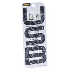 Remax adapter RA-USB1 MicroUSB na Apple lightning 8pin kľúčenka - strieborný