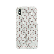 SoSeven Fashion Milan Hexagonal Marble White/Rose Gold pro iPhone X/XS