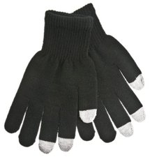 Pánske rukavice na dotykový displej - čierne