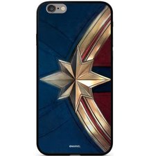 Puzdro Original Marvel Glass TPU iPhone X/XS Captain Marvel vzor 022 - modré (licencia)