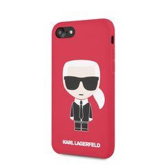 KLHCI8SLFKRE Karl Lagerfeld Full Body Silikonové Pouzdro pro iPhone 7/8 Red