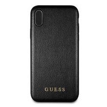 GUHCI65IGLBK Guess PU Leather Hard Case Iridescent Black pro iPhone XS Max