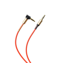 mobilNET Lomený kábel AUX 2x3.5mm jack 1m Červený