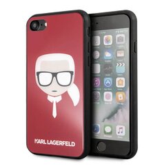 Puzdro Karl Lagerfeld pre iPhone 7/8 KLHCI8DLHRE silikónové, červené