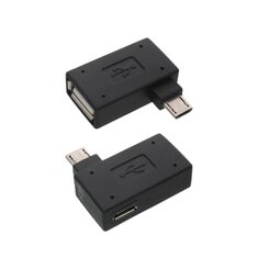 Adaptér OTG lomený MicroUSB/USB Čierny