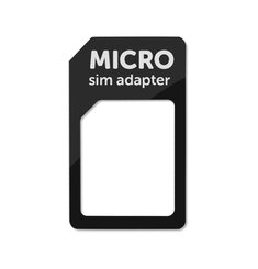 Adaptér Micro SIM - SIM Čierny