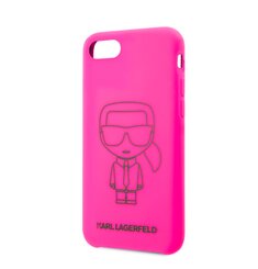Puzdro Karl Lagerfeld pre iPhone 8/SE2020 KLHCI8SILFLPI silikónové, ružové