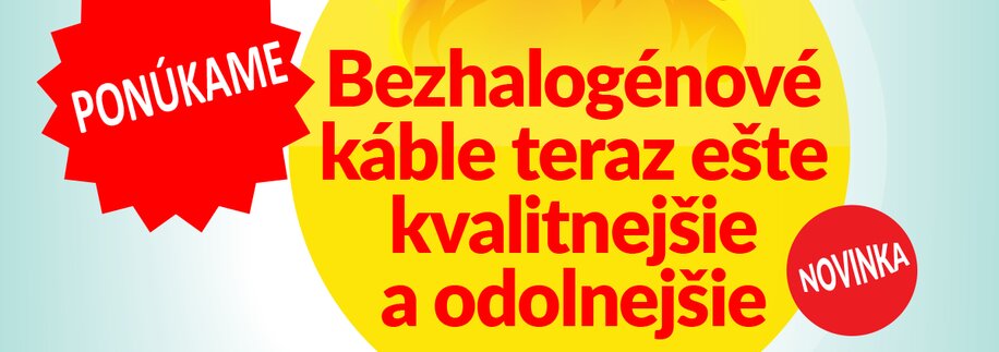 Bezhalogénové káble s označením plus