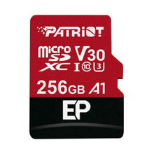 256GB microSDXC Patriot V30 A1, class 10 U3 100/80MB/s + adapter