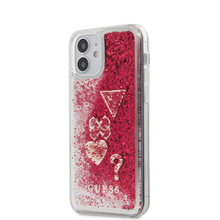 Puzdro Guess pre iPhone 12 Mini (5.4) GUHCP12SGLHFLRA silikónové s trblietkami, ružové