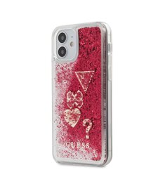Puzdro Guess pre iPhone 12 Mini (5.4) GUHCP12SGLHFLRA silikónové s trblietkami, ružové