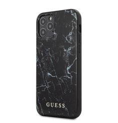 Puzdro Guess pre iPhone 12 Pro Max (6.7) GUHCP12LPCUMABK silikónové, čierne