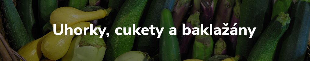 Uhorky, cukety a baklažány Uhorky, cukety a baklažány
