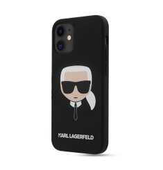 Puzdro Karl Lagerfeld pre iPhone 12 Pro Max (6.7) KLHCP12LSLKHBK silikónové, čierne
