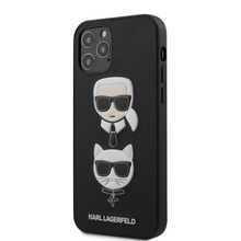 Puzdro Karl Lagerfeld pre iPhone 12/12 Pro (6.1) KLHCP12MSAKICKCBK silikónové, čierne