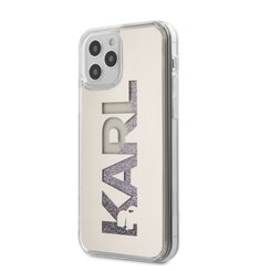 Puzdro Karl Lagerfeld pre iPhone 12 Pro Max (6.7) KLHCP12LKLMLGR silikónové, strieborné