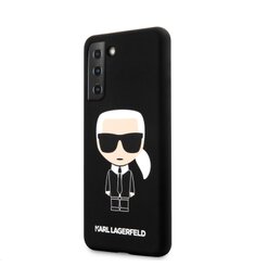 KLHCS21MSLFKBK Karl Lagerfeld Iconic Full Body Silikonový Kryt pro Samsung Galaxy S21+ Black