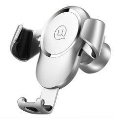 Držiak do ventilačnej mriežky USAMS CD47 Metal Gravity s bezdrôtovým nabíjaním Biely