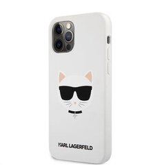 KLHCP12LSLCHWH Karl Lagerfeld Choupette Head Silikonový Kryt pro iPhone 12 Pro Max 6.7 White