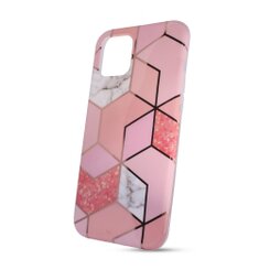 Puzdro Cosmo Marble TPU iPhone 12/12 Pro - ružové