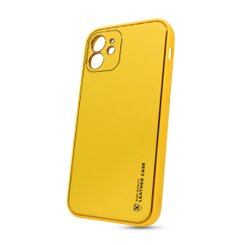 Puzdro Leather TPU iPhone 12 (6.1) - žlté