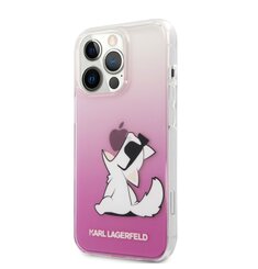 KLHCP13XCFNRCPI Karl Lagerfeld PC/TPU Choupette Eat Kryt pro iPhone 13 Pro Max Pink