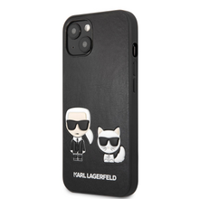 KLHCP13MPCUSKCBK Karl Lagerfeld and Choupette PU Leather Pouzdro pro iPhone 13 Black