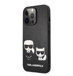 KLHCP13LPCUSKCBK Karl Lagerfeld and Choupette PU Leather Pouzdro pro iPhone 13 Pro Black