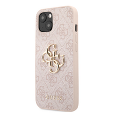 GUHCP13M4GMGPI Guess PU 4G Metal Logo Zadní Kryt pro iPhone 13 Pink