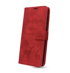 Puzdro Mezzo Book Samsung Galaxy A22 A225 4G vzor merry christmas - červené