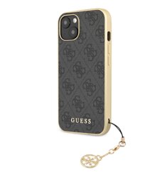 GUHCP13MGF4GGR Guess 4G Charms Zadní Kryt pro iPhone 13 Grey