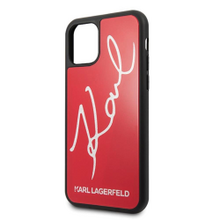 Karl Lagerfeld case for iPhone 11 Pro KLHCN58DLKSRE red hard case Signature Glitter