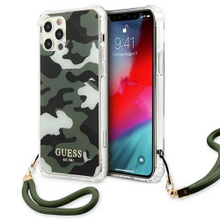 Guess case for iPhone 12 Pro Max 6,7&quot; GUHCP12LKSARKA khaki hard case Camo Collection