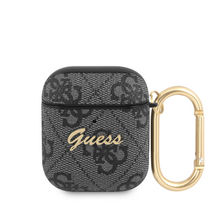 GUA24GSMK Guess 4G Script PC/PU Pouzdro pro Airpods 1/2 Grey