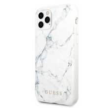 Guess case for iPhone 11 Pro Max GUHCN65PCUMAWH white hard case Marble