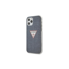 Guess case for iPhone 12 Mini 5,4&quot; GUHCP12SPCUJULDB dark blue hard case Triangle Collection