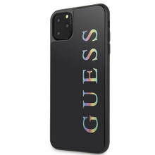 Guess case for iPhone 11 Pro Max GUHCN65LGMLBK black hard case Glitter Logo