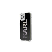 Karl Lagerfeld case for iPhone 12 Pro Max 6,7&quot; KLHCP12LKLMLBK black hard case Karl Logo Glitte