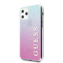 Guess case for iPhone 11 Pro Max GUHCN65PCUGLPBL pink-blue hard case Glitter Gradient