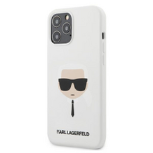 Karl Lagerfeld case for iPhone 12 Mini 5,4&quot; KLHCP12SSLKHWH white hard case Silicone Karl's Hea