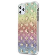 Guess case for iPhone 11 Pro Max GUHCN65PEOML multicolor hard case Iridescent 4G Peony