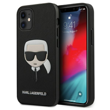 Karl Lagerfeld for iPhone 13 Pro / 13 6,1'' KLHCP13LSAKHBK black hard case Saffiano Ikonik Karl`s H